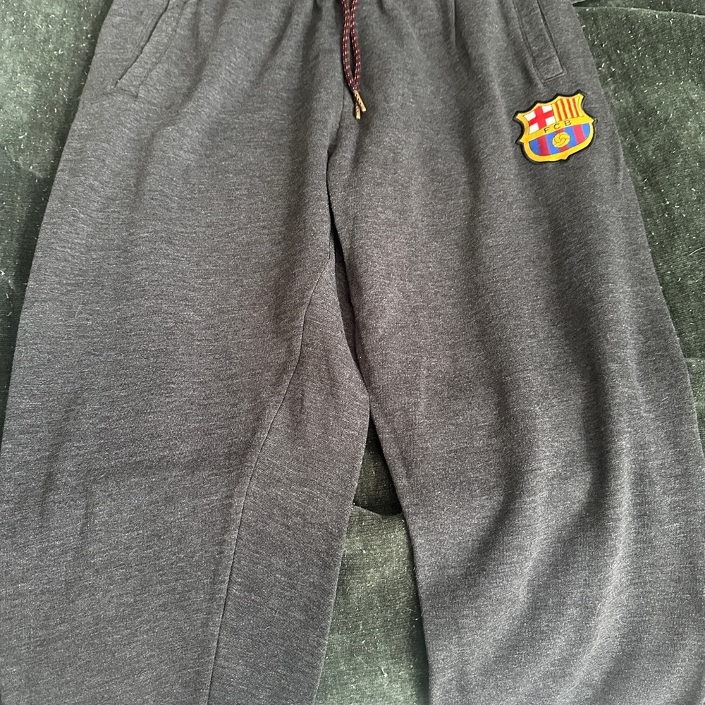 Gray Sweatpants with Emblem